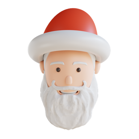 Santa Claus Head  3D Icon