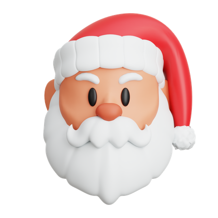 Santa Claus Head  3D Icon