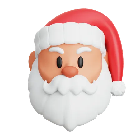 Santa Claus Head  3D Icon