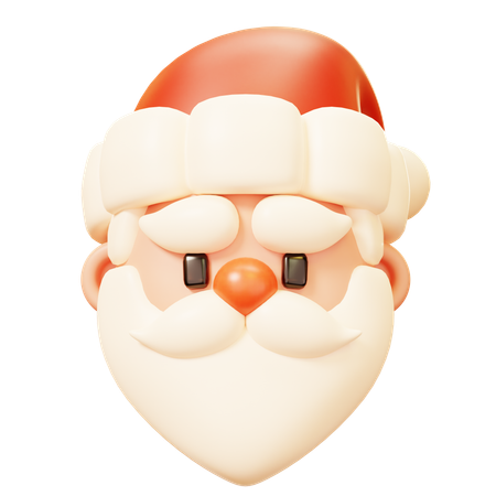 Santa Claus Head  3D Icon