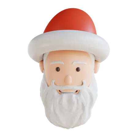 Santa Claus Head  3D Icon