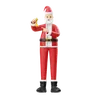 Santa Claus Holding A Small Bell