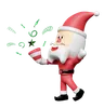 Santa Claus Holding Confetti