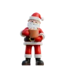 Santa Claus Holding Hot Cocoa Cup With Marshmallows