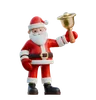 Santa Claus Holding Jingle Bell