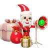 Santa claus is making christmas announcement