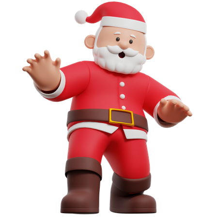 Santa Claus Is Shocked  3D Illustration