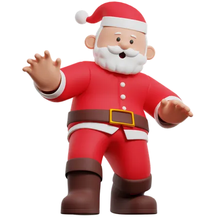 Santa Claus Is Shocked  3D Illustration