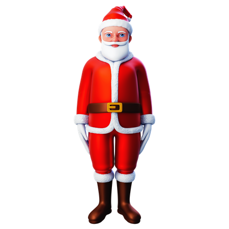 Papá Noel sin mostrar ningún gesto  3D Illustration