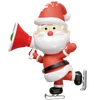 Santa Claus Playing Ice Skating