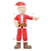Santa Claus Pointing To Left Pose