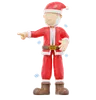 Santa Claus Pointing To Right Pose