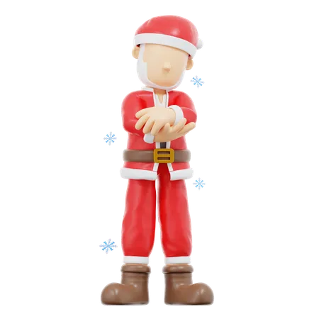 Santa Claus Posing  3D Illustration