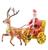 Santa Claus Riding A Sleigh With Reindeer