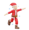 Santa Claus Silly Walking Pose