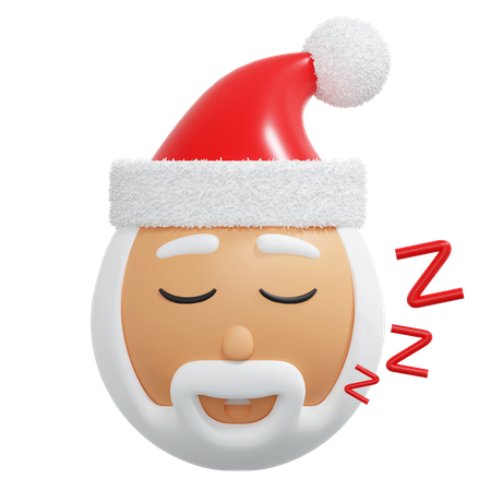 Santa Claus Sleeping  3D Icon