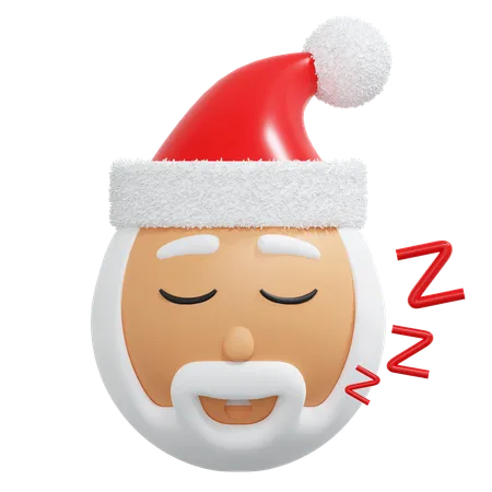 Santa Claus Sleeping 3 D Icon Christmas Illustration 3D Icon