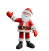 Santa Claus Waving With Big Smile