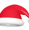 Santa claus wears red hat