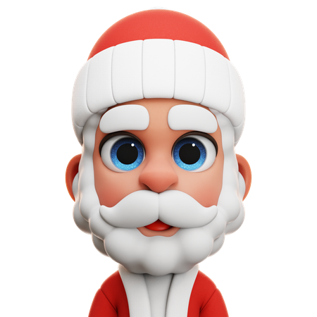 SANTA CLAUS WITH BLUE EYES  3D Icon