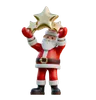 Santa Claus With Christmas Star