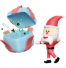 Santa Claus With Gift Box
