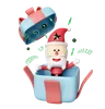 Santa Claus With Gift Box