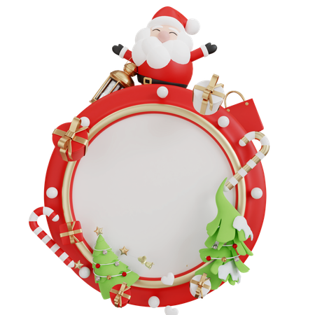 Santa claus with label sale  3D Icon