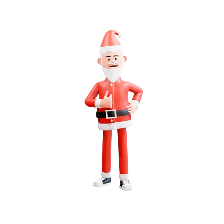 Santa clause give like  3D Illustration