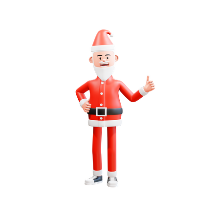 Santa clause give like  3D Illustration