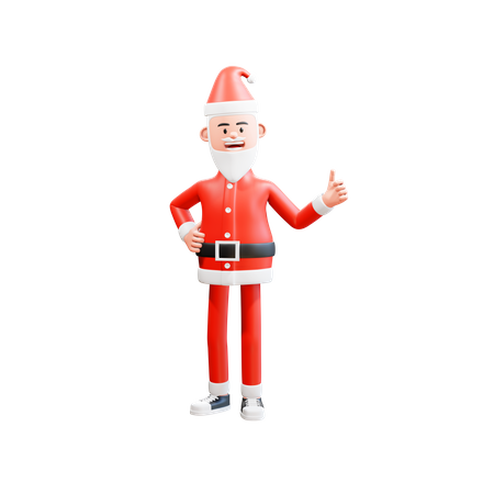 Santa clause give like 3D Illustration