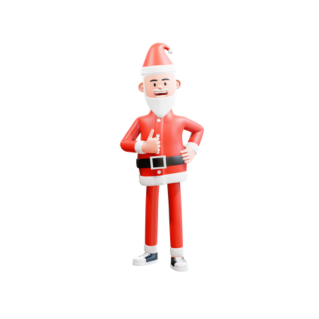 Santa clause give like 3D Illustration