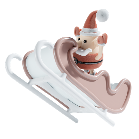 Santa con trineo  3D Icon