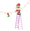 Santa Decorated With Lantern Garlands