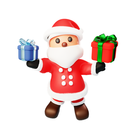 Santa distribuye regalos  3D Icon
