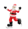 santa doing ice skating