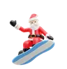 Santa doing Snowboarding