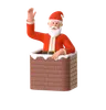 Santa Enters The Chimney