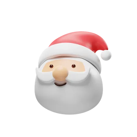 Santa Face  3D Icon