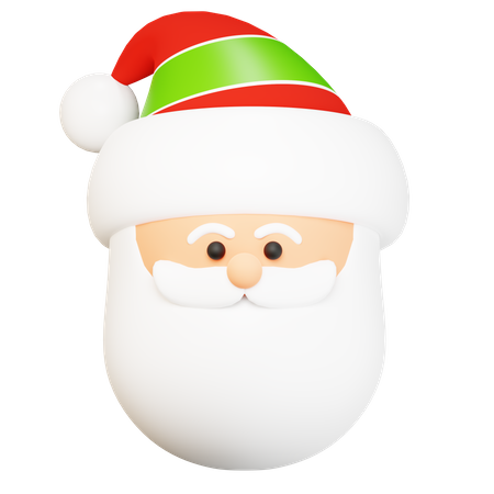 Santa Face  3D Icon