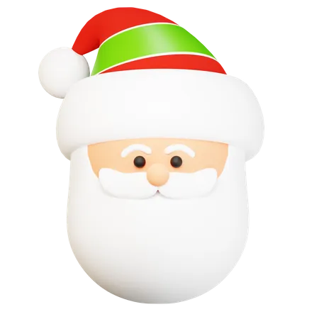 Santa Face  3D Icon