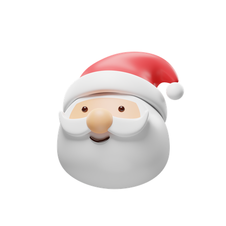 Santa Face  3D Icon