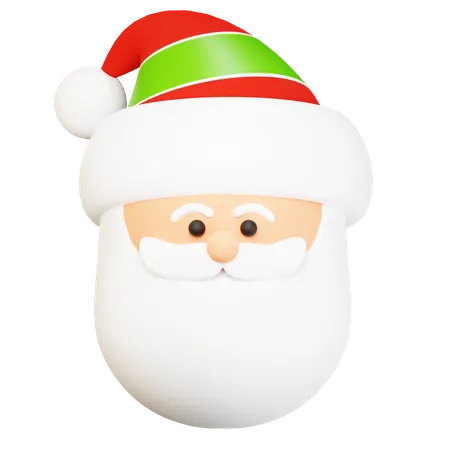 Santa Face 3D Icon