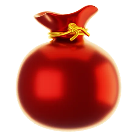 Santa gift bag  3D Icon