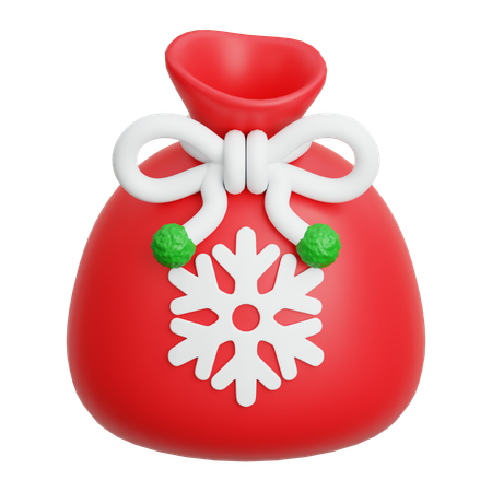 Santa Gift Bag  3D Icon