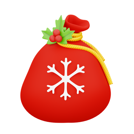 Santa Gift Sack 3D Icon