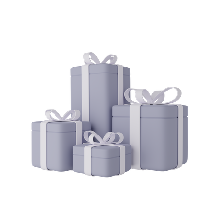 Santa Giftboxs  3D Icon