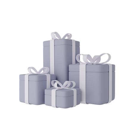 Santa Giftboxs  3D Icon