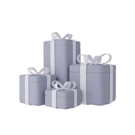 Santa Giftboxs  3D Icon
