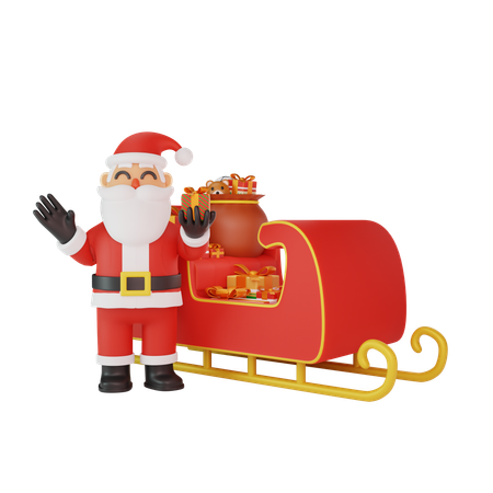 Santa Gifts  3D Illustration